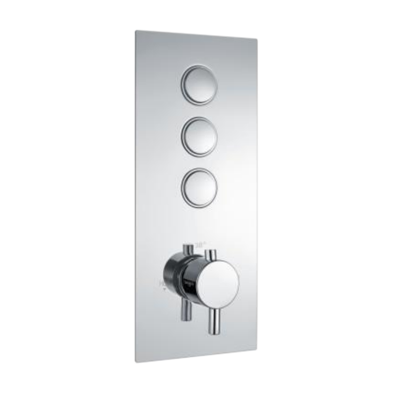 T46102 Push Button Thermostatic Shower Valve ( Three Outlets ) Thermostatic Shower Valve and Shower Kit