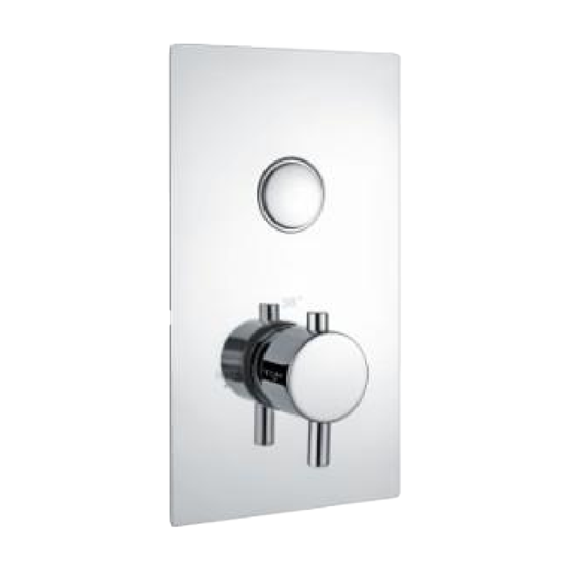 T47102 Push Button Thermostatic Shower Valve ( One Outlet ) Thermostatic Shower Valve and Shower Kit