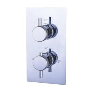 T47222 Twin Concealed Thermostatic Shower Valve ( Knurled Handle )